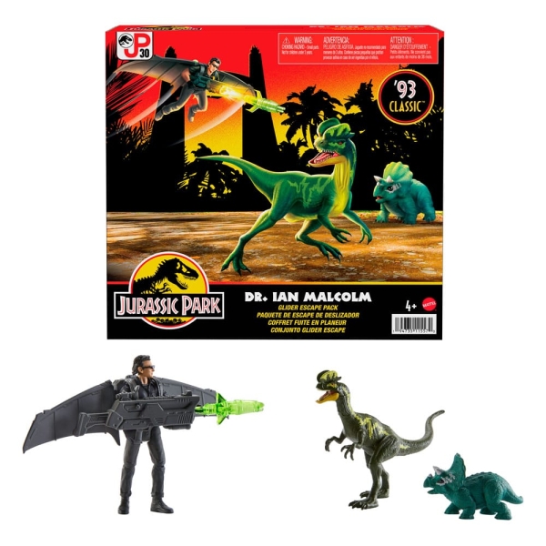 Jurassic Park '93 Classic Actionfigur Actionfiguren Dr. Ian Malcolm Glider Escape Pack